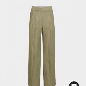 Aritzia Effortless Pants in Linen - Sagesse Olive Green - 10